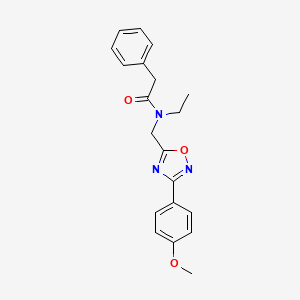molecular formula C20H21N3O3 B5811024 N-ethyl-N-{[3-(4-methoxyphenyl)-1,2,4-oxadiazol-5-yl]methyl}-2-phenylacetamide 
