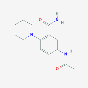 molecular formula C14H19N3O2 B5811026 5-(acetylamino)-2-(1-piperidinyl)benzamide 