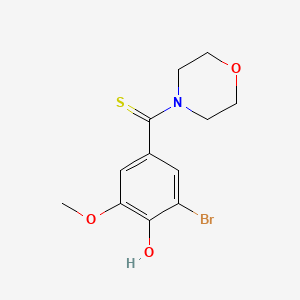molecular formula C12H14BrNO3S B5811033 2-bromo-6-methoxy-4-(4-morpholinylcarbonothioyl)phenol 