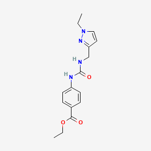 molecular formula C16H20N4O3 B5811064 ethyl 4-[({[(1-ethyl-1H-pyrazol-3-yl)methyl]amino}carbonyl)amino]benzoate 