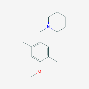 molecular formula C15H23NO B5811071 1-(4-methoxy-2,5-dimethylbenzyl)piperidine 