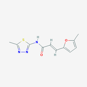 molecular formula C11H11N3O2S B5811108 3-(5-methyl-2-furyl)-N-(5-methyl-1,3,4-thiadiazol-2-yl)acrylamide 