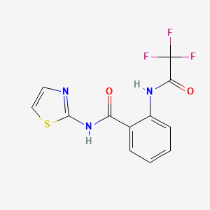 molecular formula C12H8F3N3O2S B5811118 N-1,3-thiazol-2-yl-2-[(trifluoroacetyl)amino]benzamide 