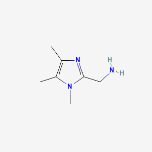 molecular formula C7H13N3 B581112 （1,4,5-三甲基-1H-咪唑-2-基）甲胺 CAS No. 1211504-26-5