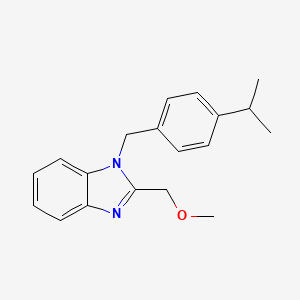 molecular formula C19H22N2O B5811138 1-(4-isopropylbenzyl)-2-(methoxymethyl)-1H-benzimidazole 