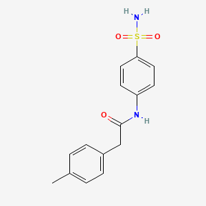 molecular formula C15H16N2O3S B5811171 N-[4-(aminosulfonyl)phenyl]-2-(4-methylphenyl)acetamide 