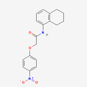 molecular formula C18H18N2O4 B5811182 2-(4-nitrophenoxy)-N-(5,6,7,8-tetrahydro-1-naphthalenyl)acetamide 