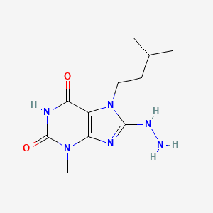 8-hydrazino-3-methyl-7-(3-methylbutyl)-3,7-dihydro-1H-purine-2,6-dione