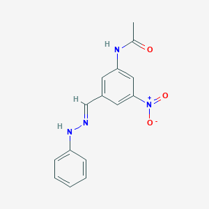 N-[3-nitro-5-(2-phenylcarbonohydrazonoyl)phenyl]acetamide
