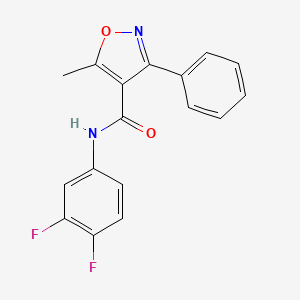 molecular formula C17H12F2N2O2 B5811203 N-(3,4-difluorophenyl)-5-methyl-3-phenyl-4-isoxazolecarboxamide 