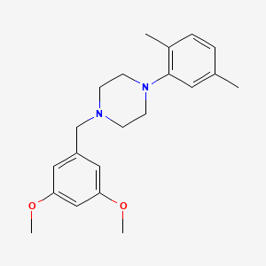 molecular formula C21H28N2O2 B5811206 1-(3,5-dimethoxybenzyl)-4-(2,5-dimethylphenyl)piperazine 