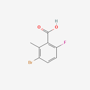 B581122 3-Bromo-6-fluoro-2-methylbenzoic acid CAS No. 1427373-55-4