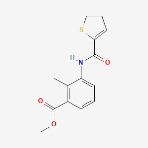 molecular formula C14H13NO3S B5811247 methyl 2-methyl-3-[(2-thienylcarbonyl)amino]benzoate 