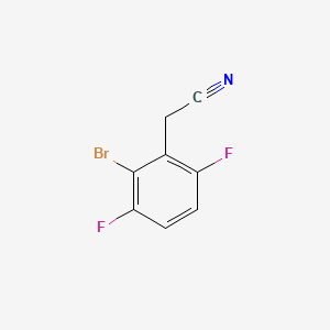 molecular formula C8H4BrF2N B581125 2-(2-Bromo-3,6-difluorophenyl)acetonitrile CAS No. 1256482-82-2