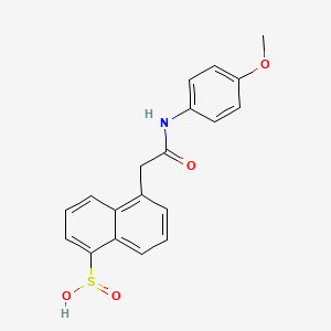 molecular formula C19H17NO4S B5811253 5-{2-[(4-methoxyphenyl)amino]-2-oxoethyl}-1-naphthalenesulfinic acid 