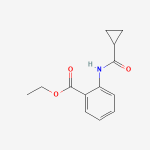 molecular formula C13H15NO3 B5811269 ethyl 2-[(cyclopropylcarbonyl)amino]benzoate 