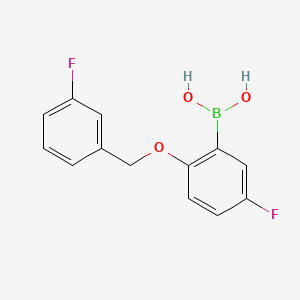 molecular formula C13H11BF2O3 B581127 5-Fluoro-2-(3-fluorophenylmethoxy)phenylboronic acid CAS No. 1256358-53-8
