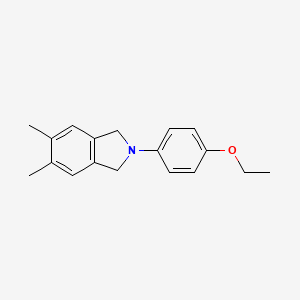 molecular formula C18H21NO B5811299 2-(4-ethoxyphenyl)-5,6-dimethylisoindoline 