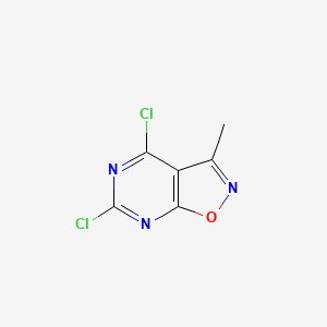 molecular formula C6H3Cl2N3O B581130 4,6-二氯-3-甲基异噁唑并[5,4-d]嘧啶 CAS No. 1253654-79-3