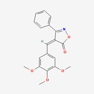 molecular formula C19H17NO5 B5811309 3-phenyl-4-(3,4,5-trimethoxybenzylidene)-5(4H)-isoxazolone 