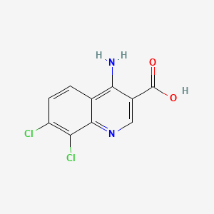 molecular formula C10H6Cl2N2O2 B581133 4-Amino-7,8-dichloroquinoline-3-carboxylic acid CAS No. 1242260-67-8