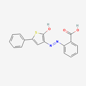 2-[2-(2-oxo-5-phenyl-3(2H)-thienylidene)hydrazino]benzoic acid
