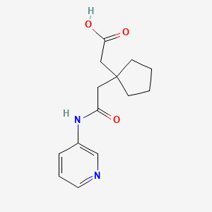 molecular formula C14H18N2O3 B5811356 {1-[2-oxo-2-(3-pyridinylamino)ethyl]cyclopentyl}acetic acid 