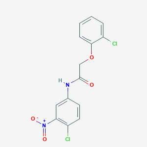 molecular formula C14H10Cl2N2O4 B5811395 N-(4-chloro-3-nitrophenyl)-2-(2-chlorophenoxy)acetamide 