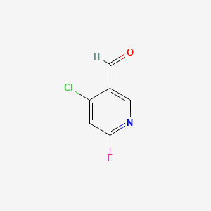 molecular formula C6H3ClFNO B581140 4-Chloro-6-fluoronicotinaldehyde CAS No. 1256824-38-0