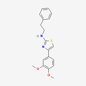 molecular formula C19H20N2O2S B5811424 4-(3,4-dimethoxyphenyl)-N-(2-phenylethyl)-1,3-thiazol-2-amine 