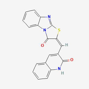 molecular formula C19H11N3O2S B5811455 2-[(2-oxo-1,2-dihydro-3-quinolinyl)methylene][1,3]thiazolo[3,2-a]benzimidazol-3(2H)-one 