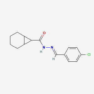 molecular formula C15H17ClN2O B5811459 N'-(4-chlorobenzylidene)bicyclo[4.1.0]heptane-7-carbohydrazide 