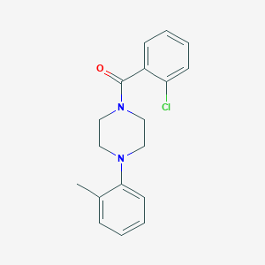 molecular formula C18H19ClN2O B5811468 1-(2-chlorobenzoyl)-4-(2-methylphenyl)piperazine 