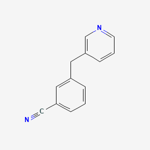 molecular formula C13H10N2 B581147 3-(Pyridin-3-ylmethyl)benzonitrile CAS No. 1245648-99-0