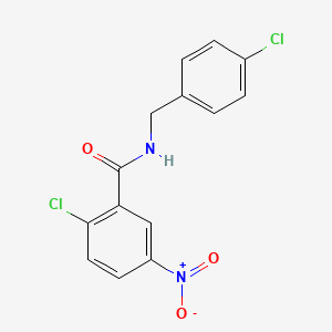 molecular formula C14H10Cl2N2O3 B5811474 2-chloro-N-(4-chlorobenzyl)-5-nitrobenzamide 