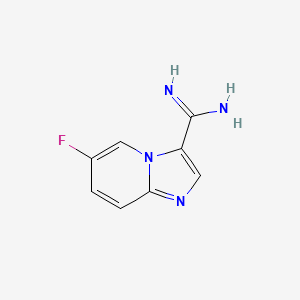 molecular formula C8H7FN4 B581148 6-Fluoroimidazo[1,2-a]pyridine-3-carboximidamide CAS No. 1220039-94-0
