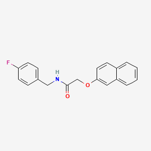 molecular formula C19H16FNO2 B5811492 N-(4-fluorobenzyl)-2-(2-naphthyloxy)acetamide 