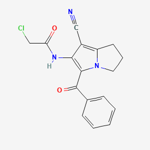 N-(5-benzoyl-7-cyano-2,3-dihydro-1H-pyrrolizin-6-yl)-2-chloroacetamide