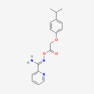 molecular formula C17H19N3O3 B5811510 N'-{[2-(4-isopropylphenoxy)acetyl]oxy}-2-pyridinecarboximidamide 