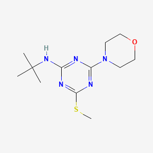molecular formula C12H21N5OS B5811529 N-(tert-butyl)-4-(methylthio)-6-(4-morpholinyl)-1,3,5-triazin-2-amine 