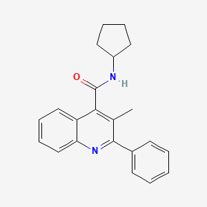 N-cyclopentyl-3-methyl-2-phenyl-4-quinolinecarboxamide