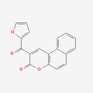 molecular formula C18H10O4 B5811539 2-(2-furoyl)-3H-benzo[f]chromen-3-one 