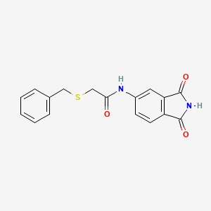 molecular formula C17H14N2O3S B5811554 2-(benzylthio)-N-(1,3-dioxo-2,3-dihydro-1H-isoindol-5-yl)acetamide 