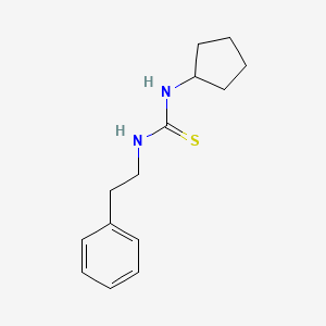 molecular formula C14H20N2S B5811579 N-cyclopentyl-N'-(2-phenylethyl)thiourea 