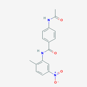 molecular formula C16H15N3O4 B5811591 4-(acetylamino)-N-(2-methyl-5-nitrophenyl)benzamide 