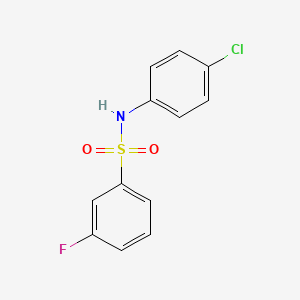 molecular formula C12H9ClFNO2S B5811598 N-(4-chlorophenyl)-3-fluorobenzenesulfonamide 