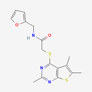N-(2-furylmethyl)-2-[(2,5,6-trimethylthieno[2,3-d]pyrimidin-4-yl)thio]acetamide