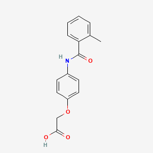 molecular formula C16H15NO4 B5811607 {4-[(2-methylbenzoyl)amino]phenoxy}acetic acid 