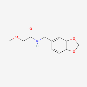 molecular formula C11H13NO4 B5811610 N-(1,3-benzodioxol-5-ylmethyl)-2-methoxyacetamide 