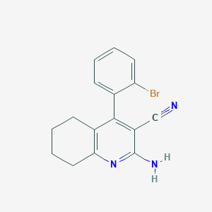 molecular formula C16H14BrN3 B5811619 2-amino-4-(2-bromophenyl)-5,6,7,8-tetrahydro-3-quinolinecarbonitrile 